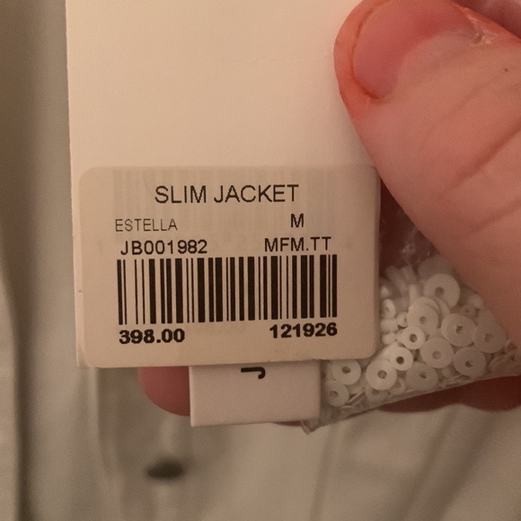 Limited Edition BNWT J BRAND Estella white slim jacket with sequin Nordstroms - Picture 14 of 14